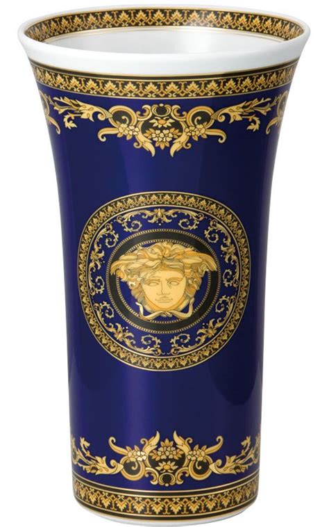 versace vase blue|Versace vase medusa.